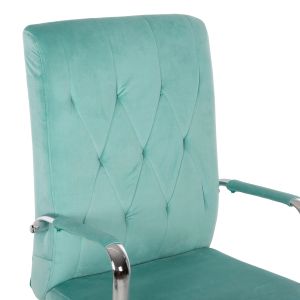 Josef office chair, mint velvet, Inox base 58x61x105-113cm Hm1181,08