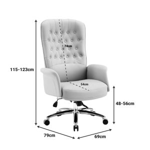 Office chair Kaline black, Pu 69x79x115-123cm