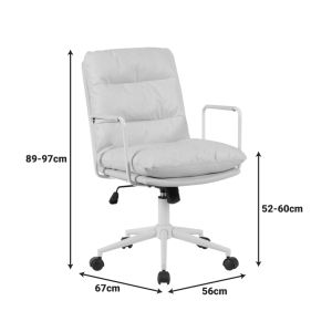 Office chair Kreno Pes in gray color 56x67x89-97 cm