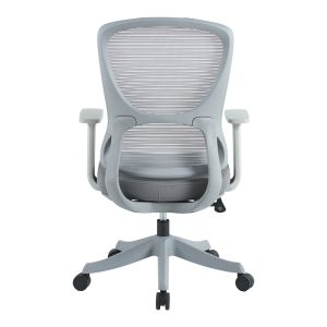 Office chair Litulo, mesh fabric, gray shade, 51x50.5x98/106cm