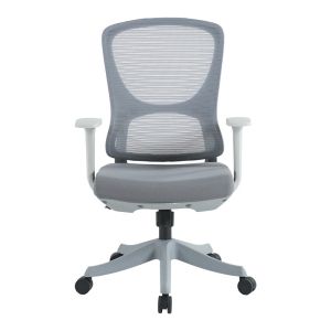 Office chair Litulo, mesh fabric, gray shade, 51x50.5x98/106cm