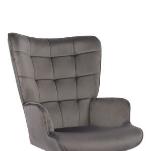 Office chair Lobima, swivel, velvet in red, 71x68x104 cm