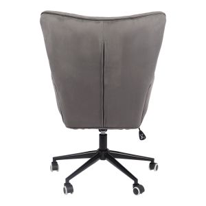 Office chair Lobima, swivel, velvet in red, 71x68x104 cm