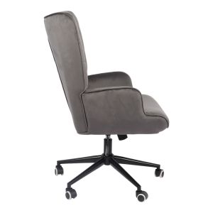 Office chair Lobima, swivel, velvet in red, 71x68x104 cm