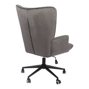 Office chair Lobima, swivel, velvet in red, 71x68x104 cm