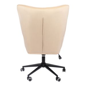 Office chair Lobima, cream velvet, swivel, 71x68x104 cm