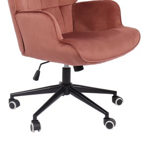 Office chair Lobima, rotten apple color, velvet, 71x68x104 cm