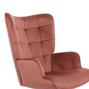 Office chair Lobima, rotten apple color, velvet, 71x68x104 cm