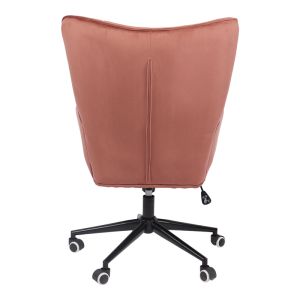 Office chair Lobima, rotten apple color, velvet, 71x68x104 cm