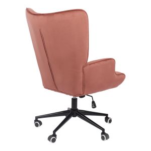 Office chair Lobima, rotten apple color, velvet, 71x68x104 cm