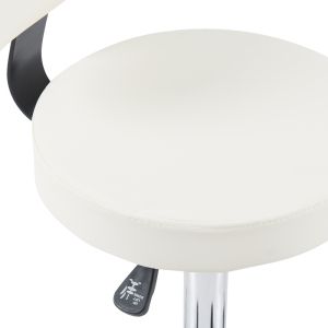 Офис стол Mafeshi Pu на колела в бял нюанс 45x44x70-82см