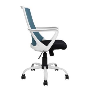 Office chair Malfoi blue with mesh and metal base 58x59x103cm Hm1053,06