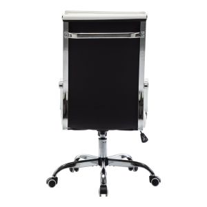 Mavel Pu office chair in white, 55x62x100-110 cm