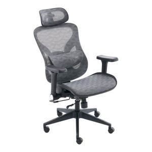 ОФИС СТОЛ MESGO ЧЕРНО-СИВ 68X67-72X110-136СМ