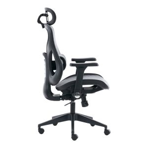 ОФИС СТОЛ MESGO ЧЕРНО-СИВ 68X67-72X110-136СМ