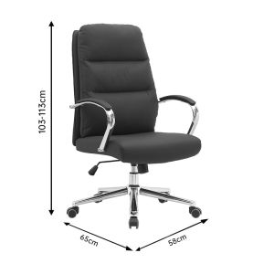 Office chair Normie, black, 58x65x103-111 cm