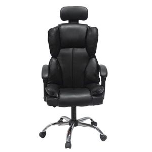 Офис стол Octavius Black Pvc Nylon- хромирана метална основа 52x55x128hcm HM1202