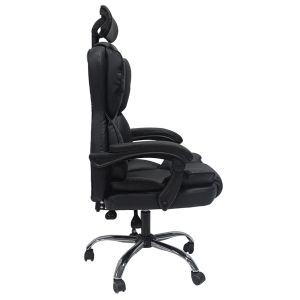 Офис стол Octavius Black Pvc Nylon- хромирана метална основа 52x55x128hcm HM1202