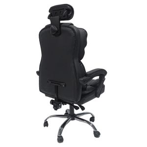 Офис стол Octavius Black Pvc Nylon- хромирана метална основа 52x55x128hcm HM1202