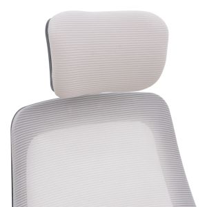 Office chair Peja, fabric, mesh, gray-beige, with black frame, 58x60x107-117 cm