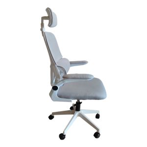 Recko office chair, mesh fabric, gray shade, 56x62x116-125 cm