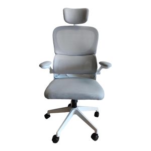 Recko office chair, mesh fabric, gray shade, 56x62x116-125 cm