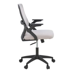 Office chair Reji, fabric, mesh, gray-beige, with black frame, 58x60x89-99 cm