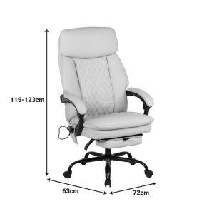 Sedici office chair with massage mechanism - Pu beige 72x63x115-123cm