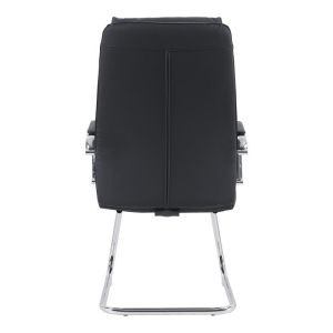 Office chair Siquel I Pu in black color 58x62x105cm