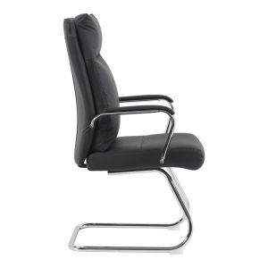 Office chair Siquel I Pu in black color 58x62x105cm