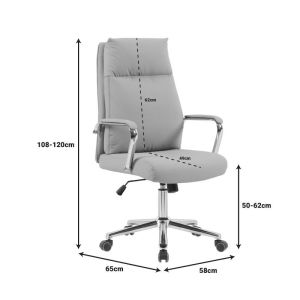 Siquel Pu office chair in cappuccino color