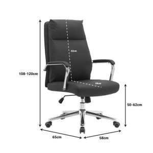 Siquel Pu office chair in black color