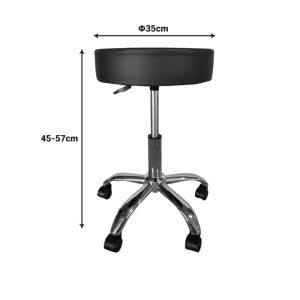 Tebere Pu office chair on casters in black color 35x35x45-57 cm