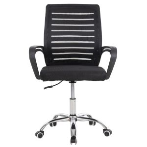 Office chair Trail, black mesh, chrome metal legs 64x55x98.5cm HM1192