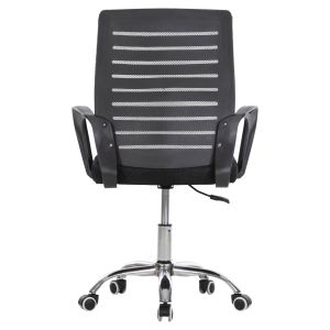 Office chair Trail, black mesh, chrome metal legs 64x55x98.5cm HM1192