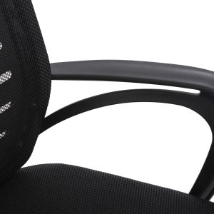 Office chair Trail, black mesh, chrome metal legs 64x55x98.5cm HM1192