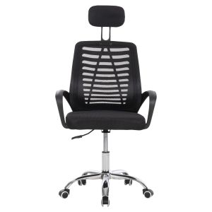 Office chair Trail2, black mesh, chrome metal legs 62x59x120cm Hm1193