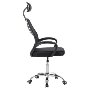 Office chair Trail2, black mesh, chrome metal legs 62x59x120cm Hm1193