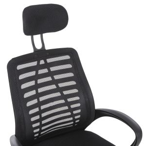 Office chair Trail2, black mesh, chrome metal legs 62x59x120cm Hm1193
