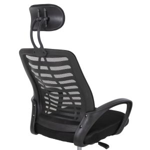 Office chair Trail2, black mesh, chrome metal legs 62x59x120cm Hm1193