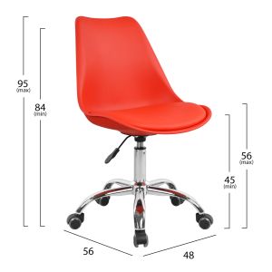 Office chair Vegas red 48x56x95cm Hm1052,07