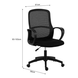 Zuena office chair in black
