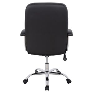 Офис стол еко кожа Hm1113 с хромирана основа 62x62x104cm