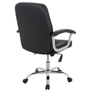 Офис стол еко кожа Hm1113 с хромирана основа 62x62x104cm