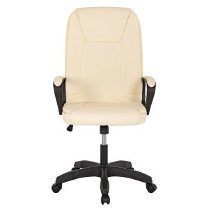 Office chair ecru Pu leather 63x70x114cm Hm1188,03