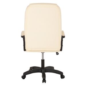 Office chair ecru Pu leather 63x70x114cm Hm1188,03