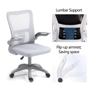 Office manager chair Annalise mesh gray 57x53x100cm