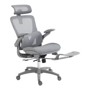 Office manager chair Zenyk mesh in black and white color 63x70x126cm