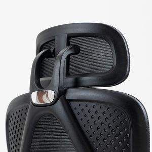Офис стол с поставка за крака Titan Premium Quality текстил-мрежа черен