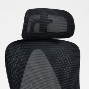 Офис стол с поставка за крака Titan Premium Quality текстил-мрежа черен
